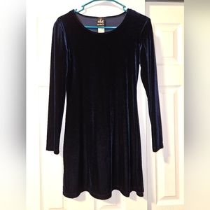 Navy Velvet Dress - Small